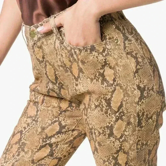 Frame Le High Skinny Crop Snake Jeans Sz 25 - Picture 4 of 13